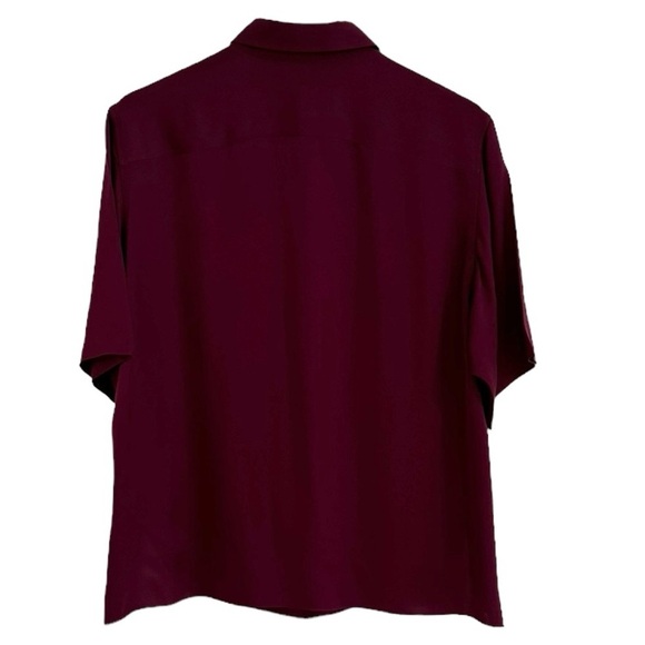 THEORY LUCAS OSSENDRIJVER EUROPEAN FASHION HOUSE SILK GEORGETTE POPOVER SHIRT M - Picture 6 of 6